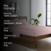Azva Swiss Dot Bedsheet - Rose