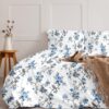 Cherry Blossom Floral Bedsheet - White