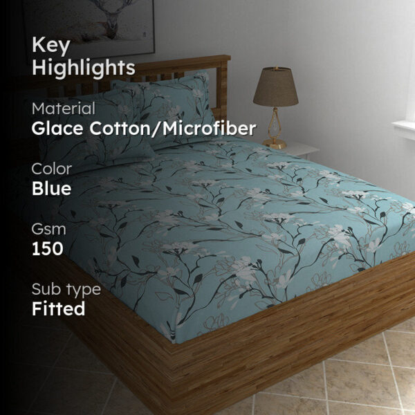 Clment Floral Microfiber Bedsheet