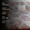Duna Boheme Floral Bedsheet - Red