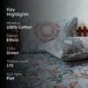 Ethereal Blooms Bedsheet - Green