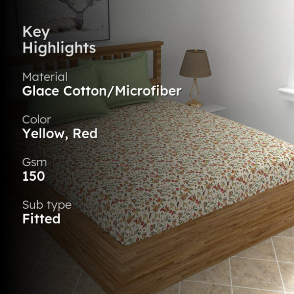 Flix Floral Microfiber Bedsheet Flix Floral Microfiber Bedsheet