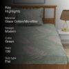 Iberis Floral Bedsheet - Fern Green