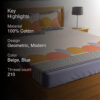 Kain Geomatric Cotton Bedsheet - 210 TC