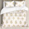 Liah Floral Bedsheet - White & Yellow