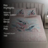 Little Explorers Floral Cotton Bedsheet (Pink) - 140 TC