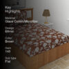 Petunia Floral Bedsheet - Coffee Brown