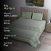 Recorra Printed Bedsheet - Green