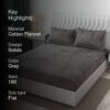 Sarva Solid Bedsheet - Grey