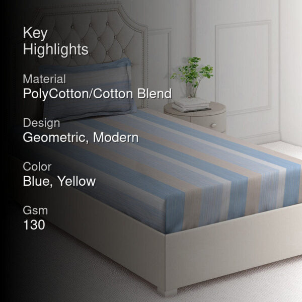 Sea Stripes Geometric Bedsheet