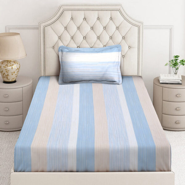 Sea Stripes Geometric Bedsheet