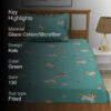 Sky Bow Kids Bedsheet - Aqua