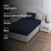 Sofia Solid Bedsheet - Blue