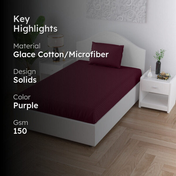 Sofia Solid Bedsheet - Purple Sofia Solid Bedsheet - Purple