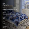Trixie Geomatric Bedsheet - Blue