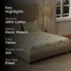 Urban Space Meadows Buttercream Bedsheet - 200 TC