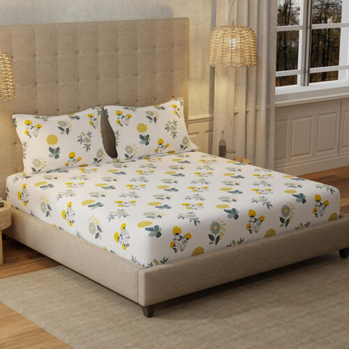 Urban Space Radiance White Bedsheet - 200 TC