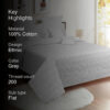 Vrita Cotton Bedsheet (Grey) - 200 TC