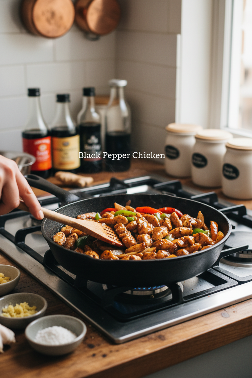 Black Pepper Chicken Snack On Meat