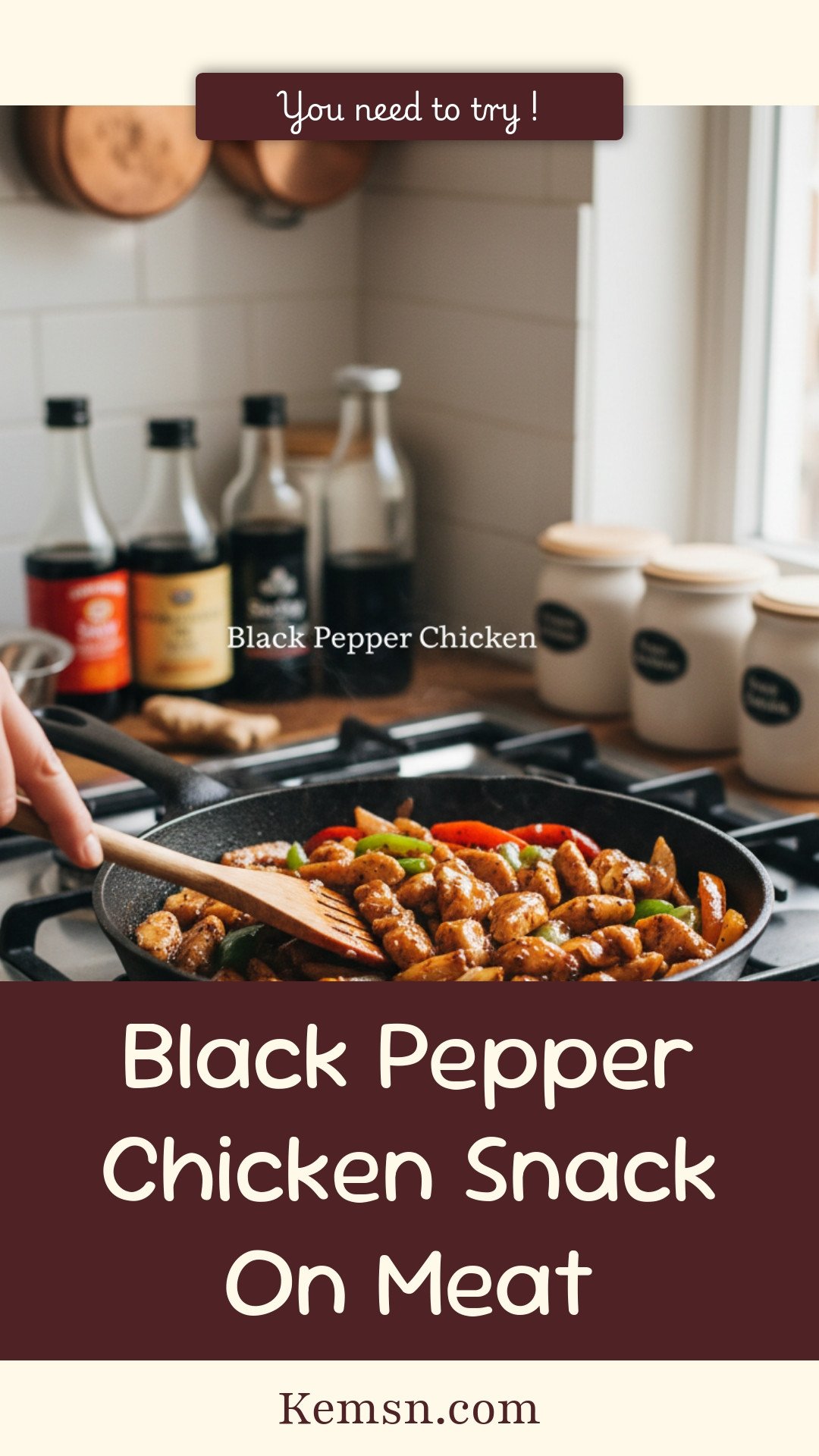 Black Pepper Chicken Snack On Meat