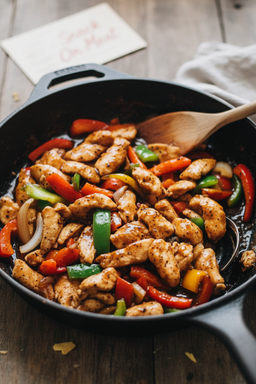 Black Pepper Chicken Snack On Meat