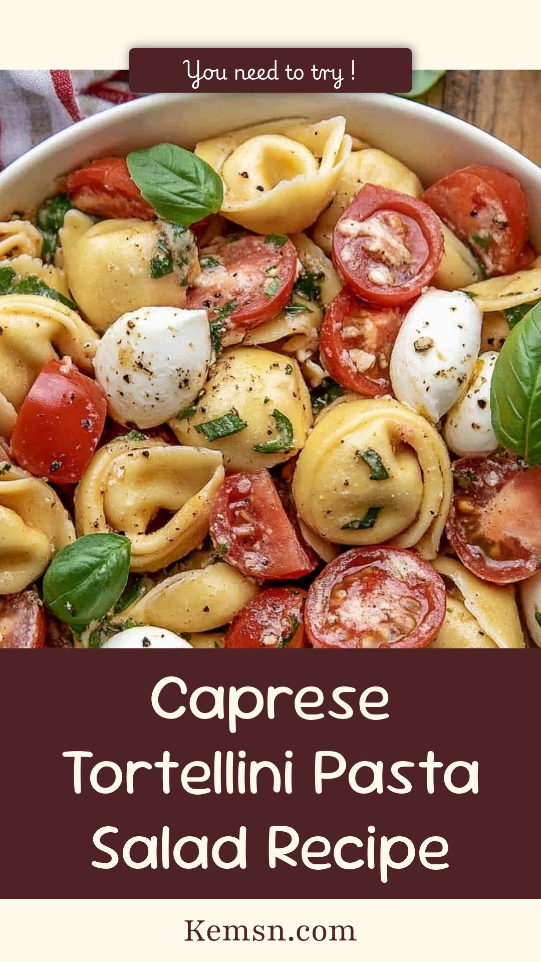 Caprese Tortellini Pasta Salad Recipe