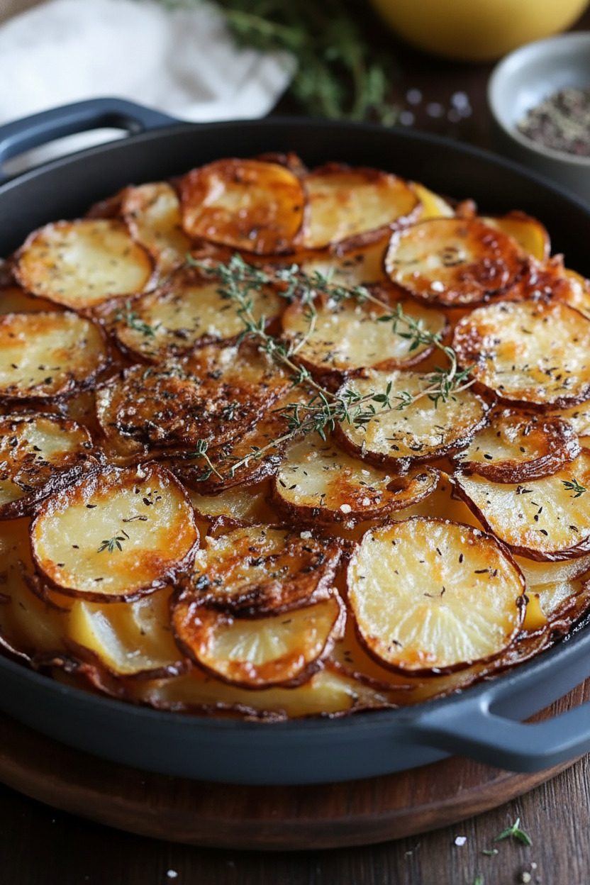 Crispy Balsamic Thyme Potato Torte