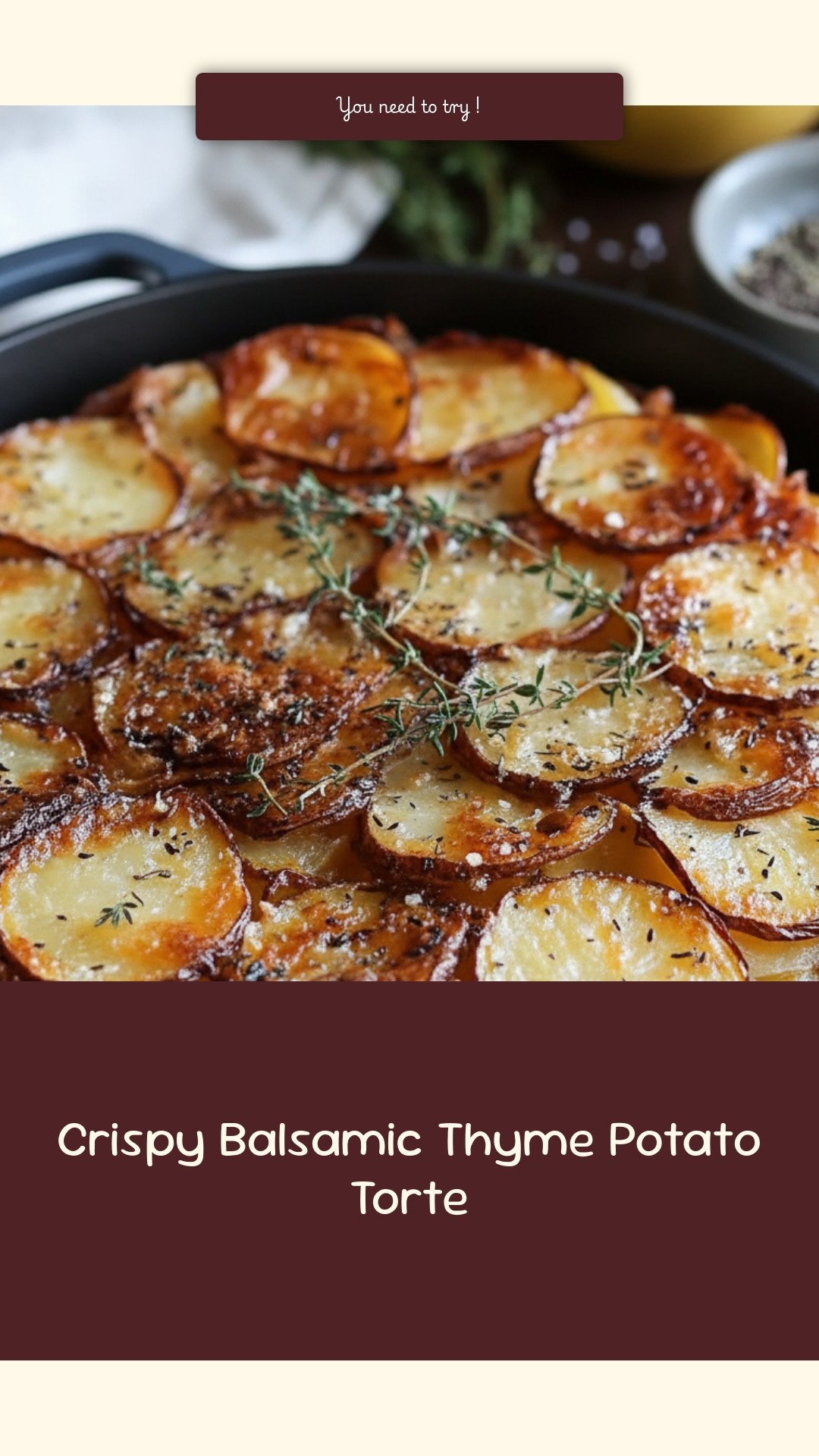 Crispy Balsamic Thyme Potato Torte