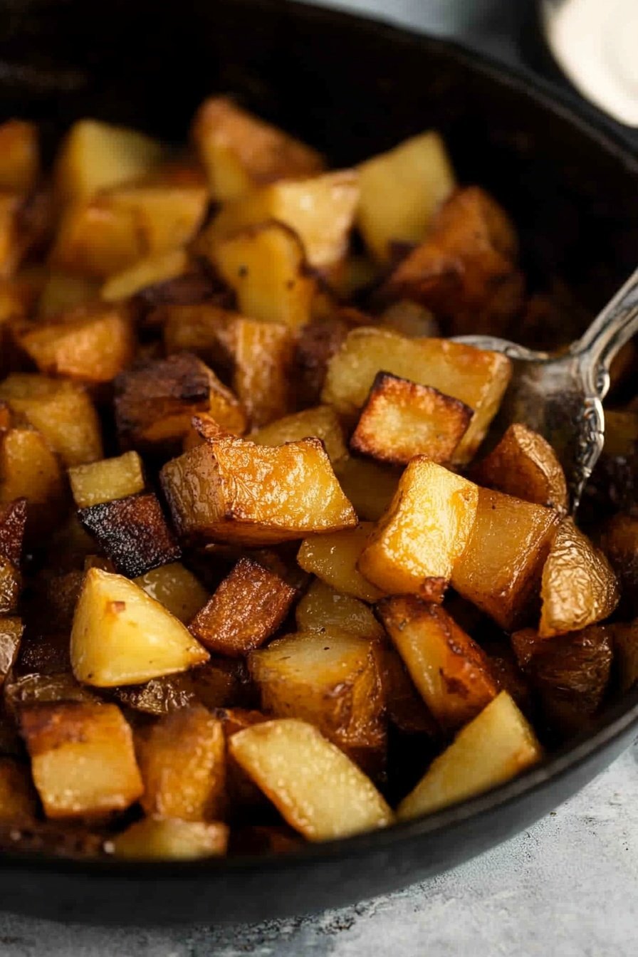 Crispy Cast Iron Skillet Potatoes Recipe