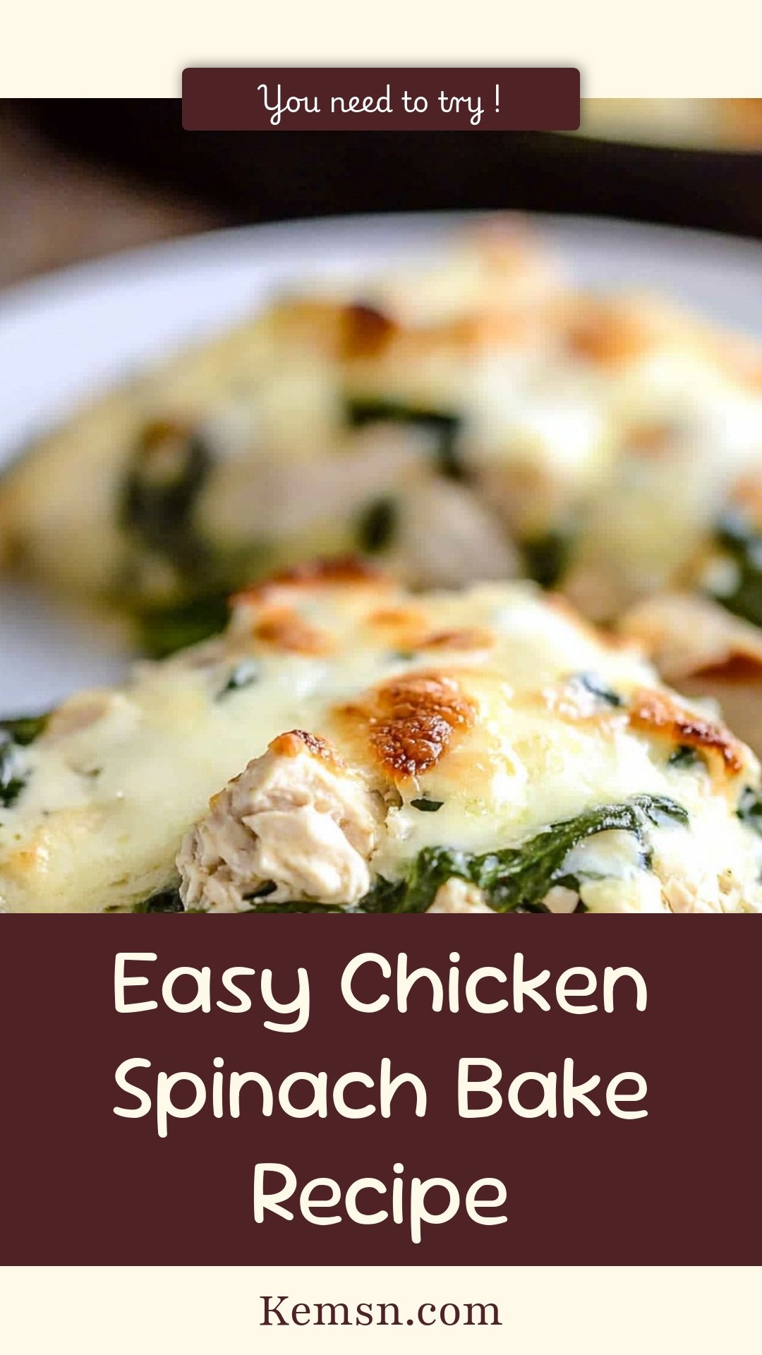 Easy Chicken Spinach Bake Recipe