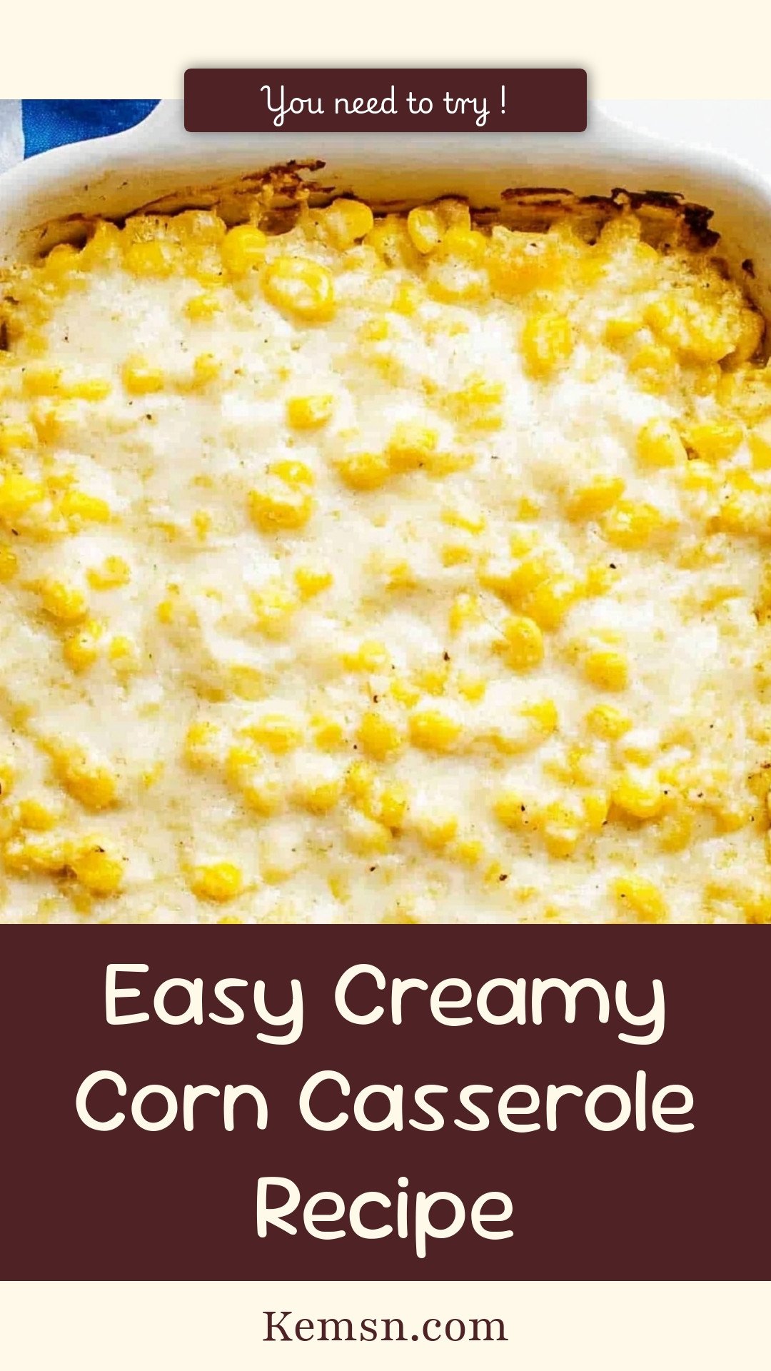 Easy Creamy Corn Casserole Recipe