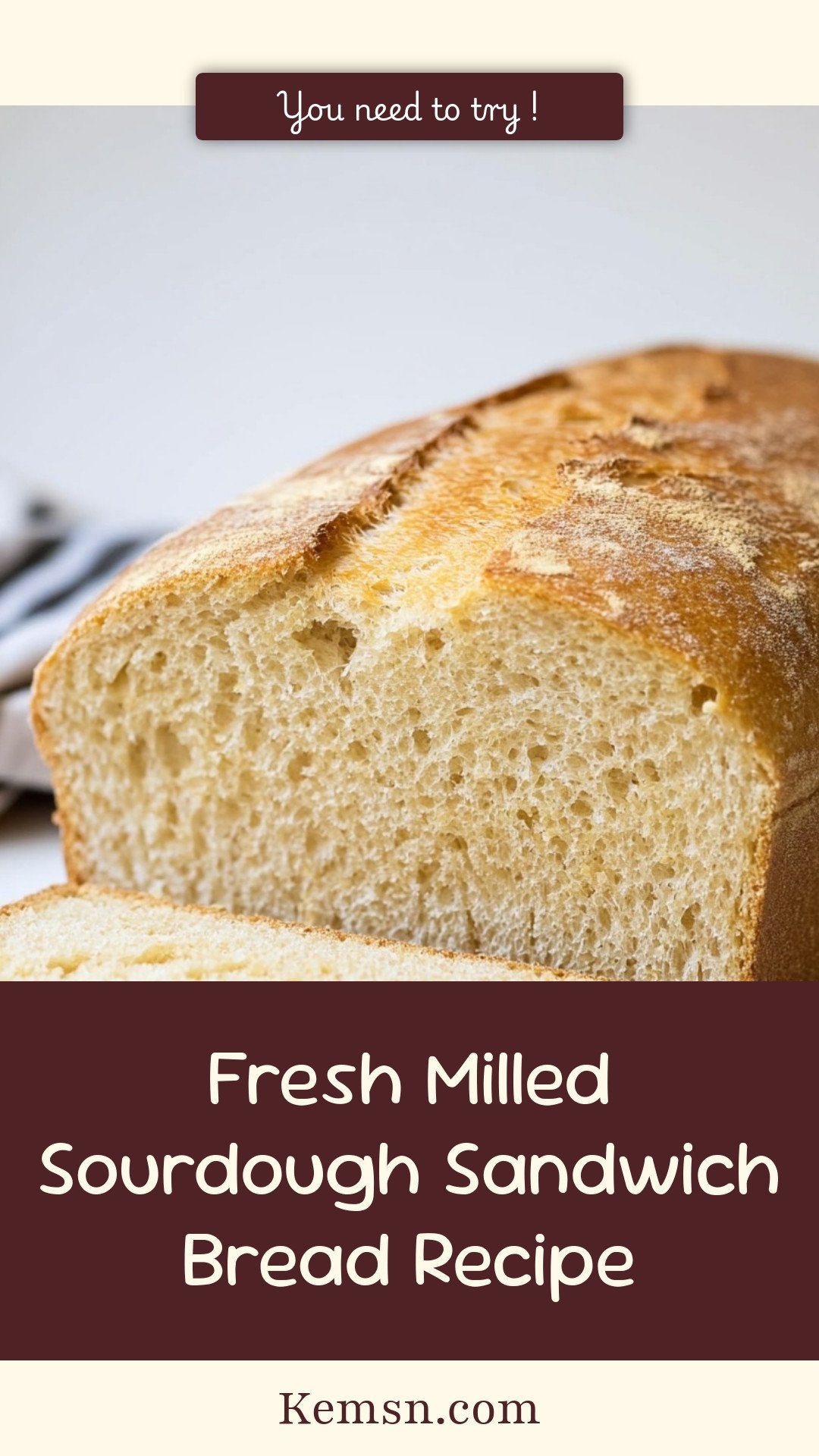 Fresh Milled Sourdough Sandwich Bread Recipe