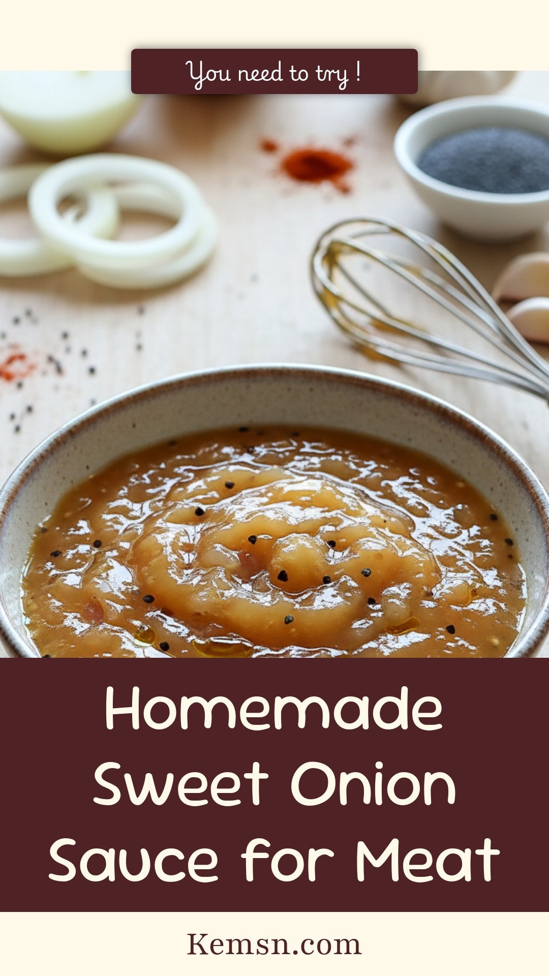 Homemade Sweet Onion Sauce for Meat