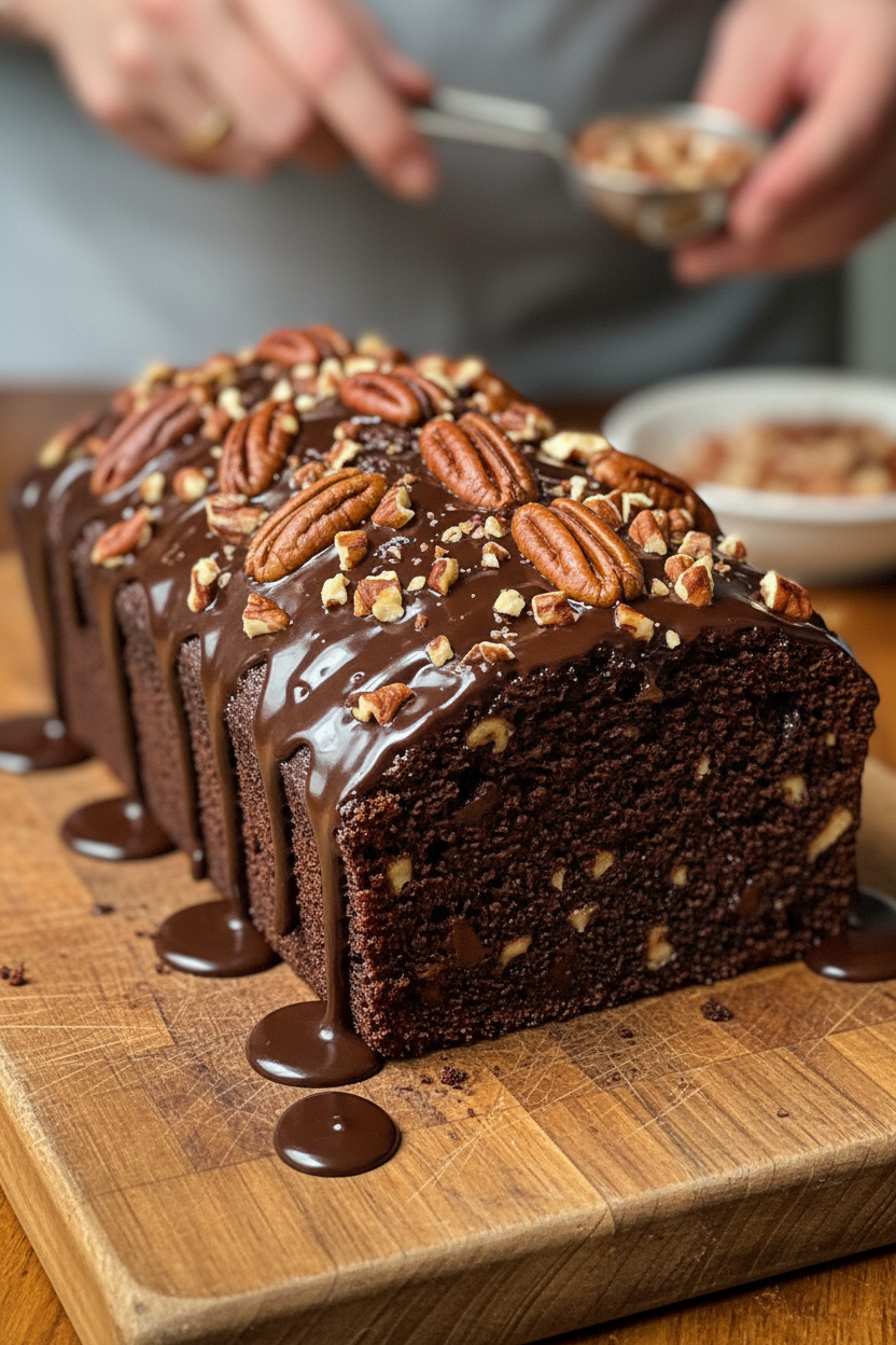 Luscious Chocolate Pecan Loaf Recipe
