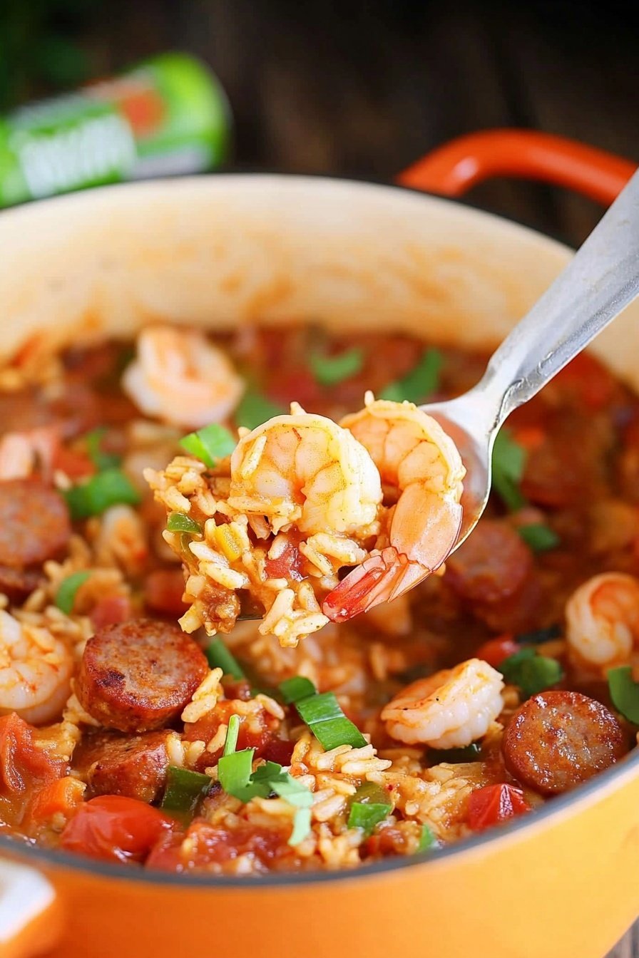 One Pot Sausage and Shrimp Jambalaya