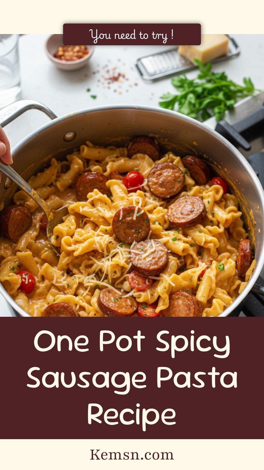 One Pot Spicy Sausage Pasta Recipe