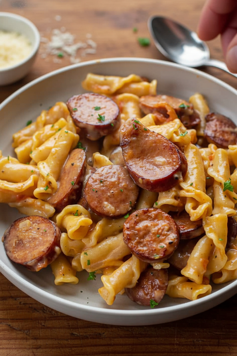 One Pot Spicy Sausage Pasta Recipe