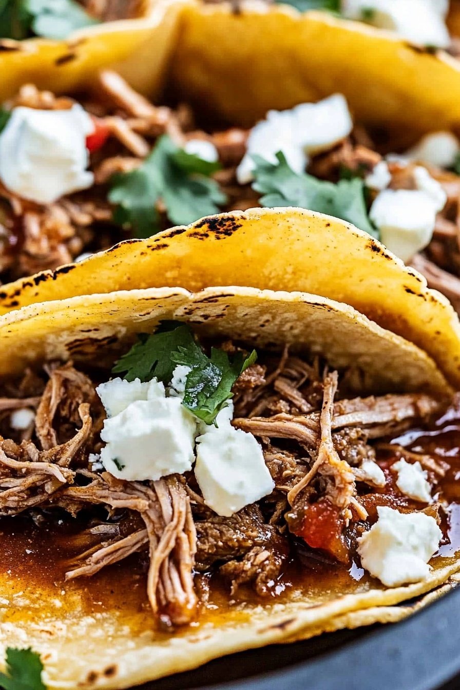Slow Cooker Shredded Beef Tacos Recipe