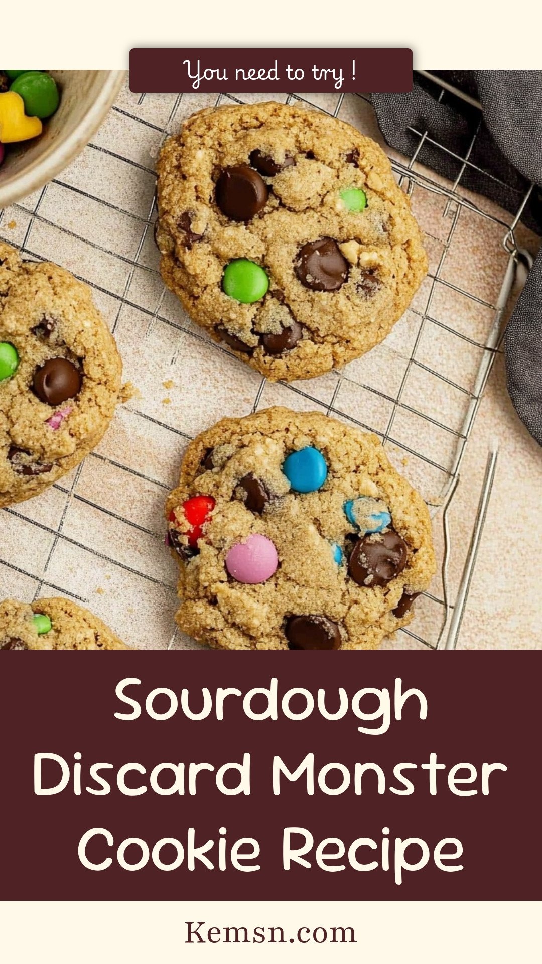 Sourdough Discard Monster Cookie Recipe