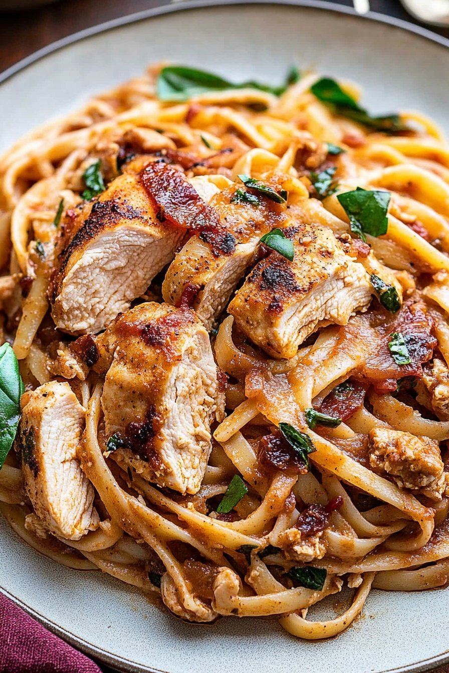 Spicy Tuscan Chicken Pasta Recipe