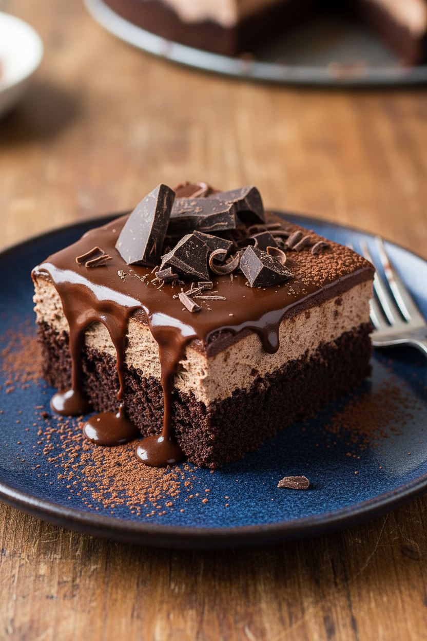 Triple Chocolate Mousse Cake Recipe Snack On Meat