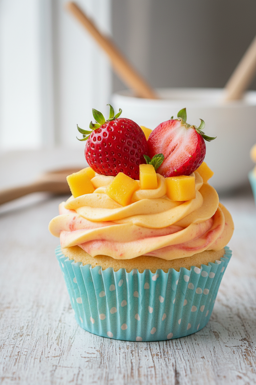Tropical Strawberry Mango Cupcake Dream