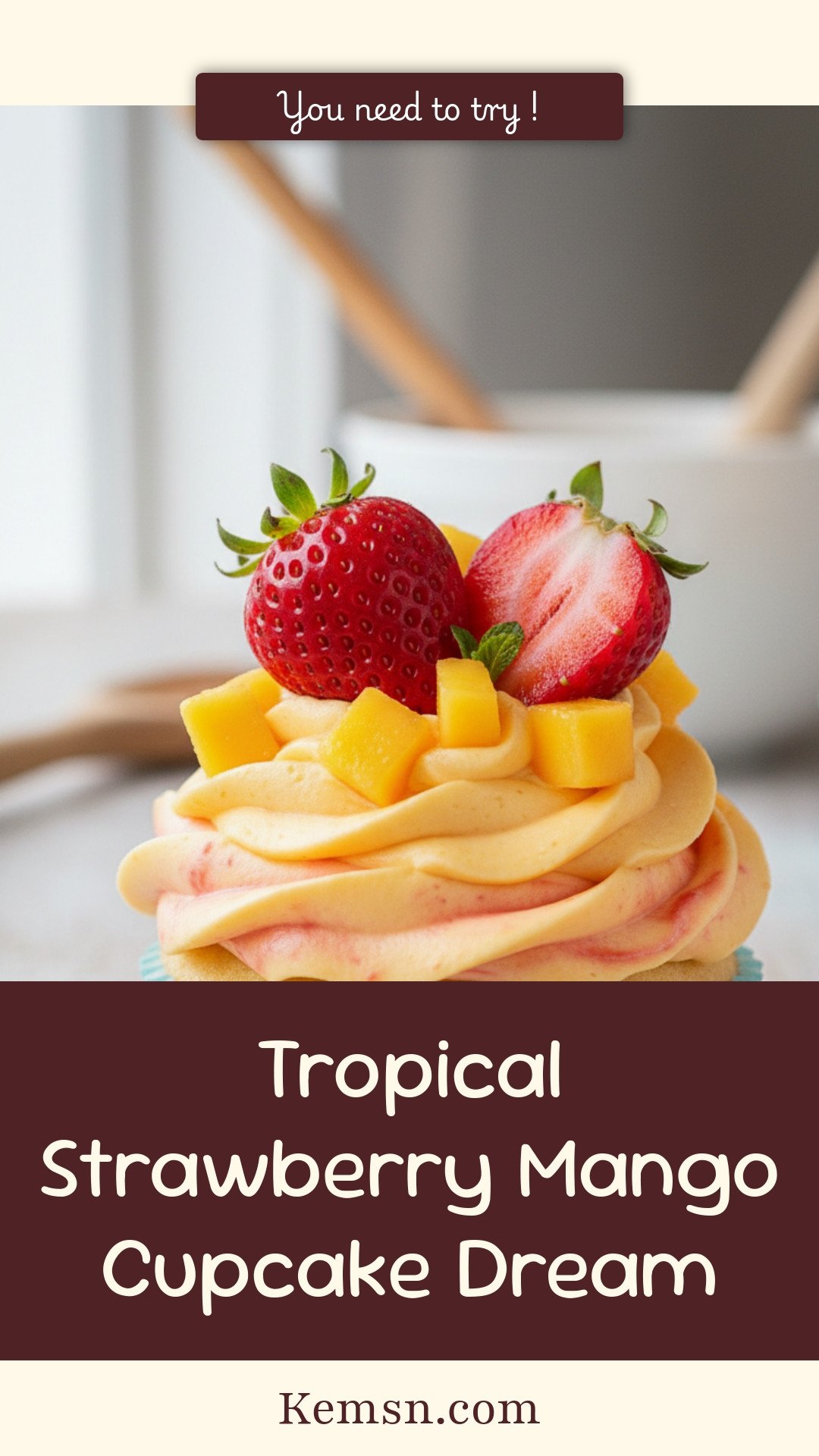 Tropical Strawberry Mango Cupcake Dream
