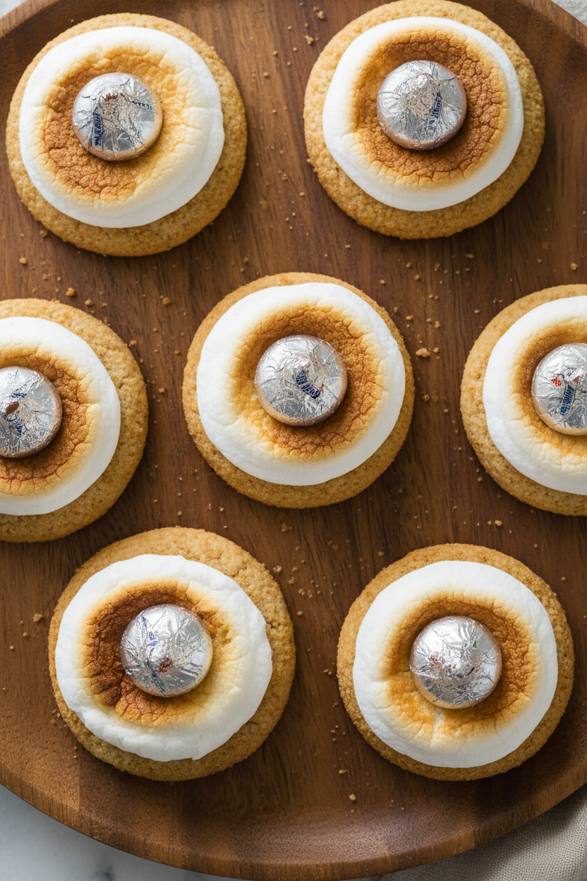 Chocolate Marshmallow Blossom Cookies