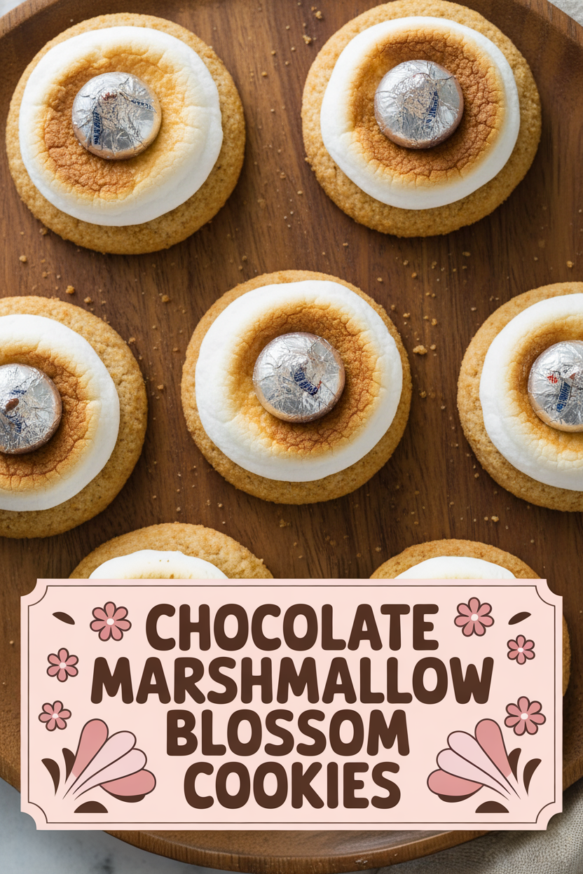 Chocolate Marshmallow Blossom Cookies