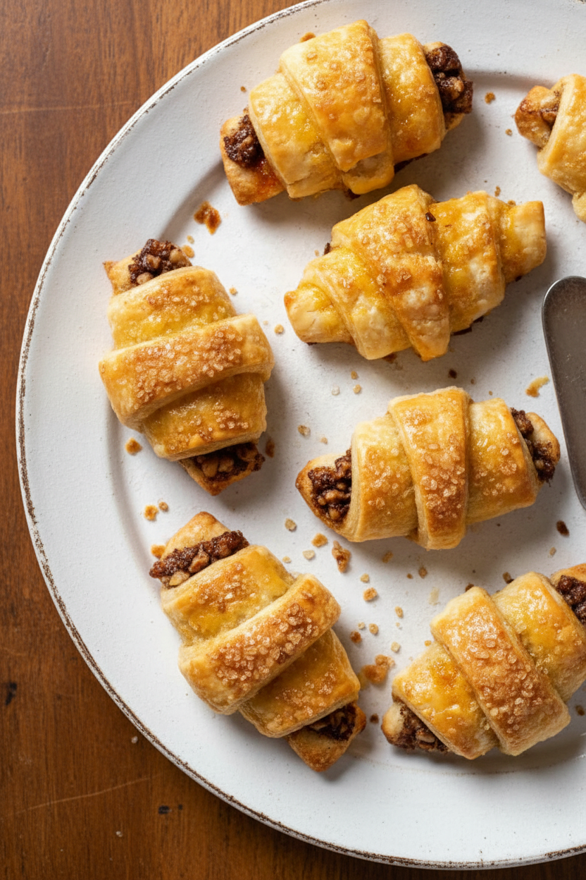 Cinnamon Walnut Rugelach Pastries