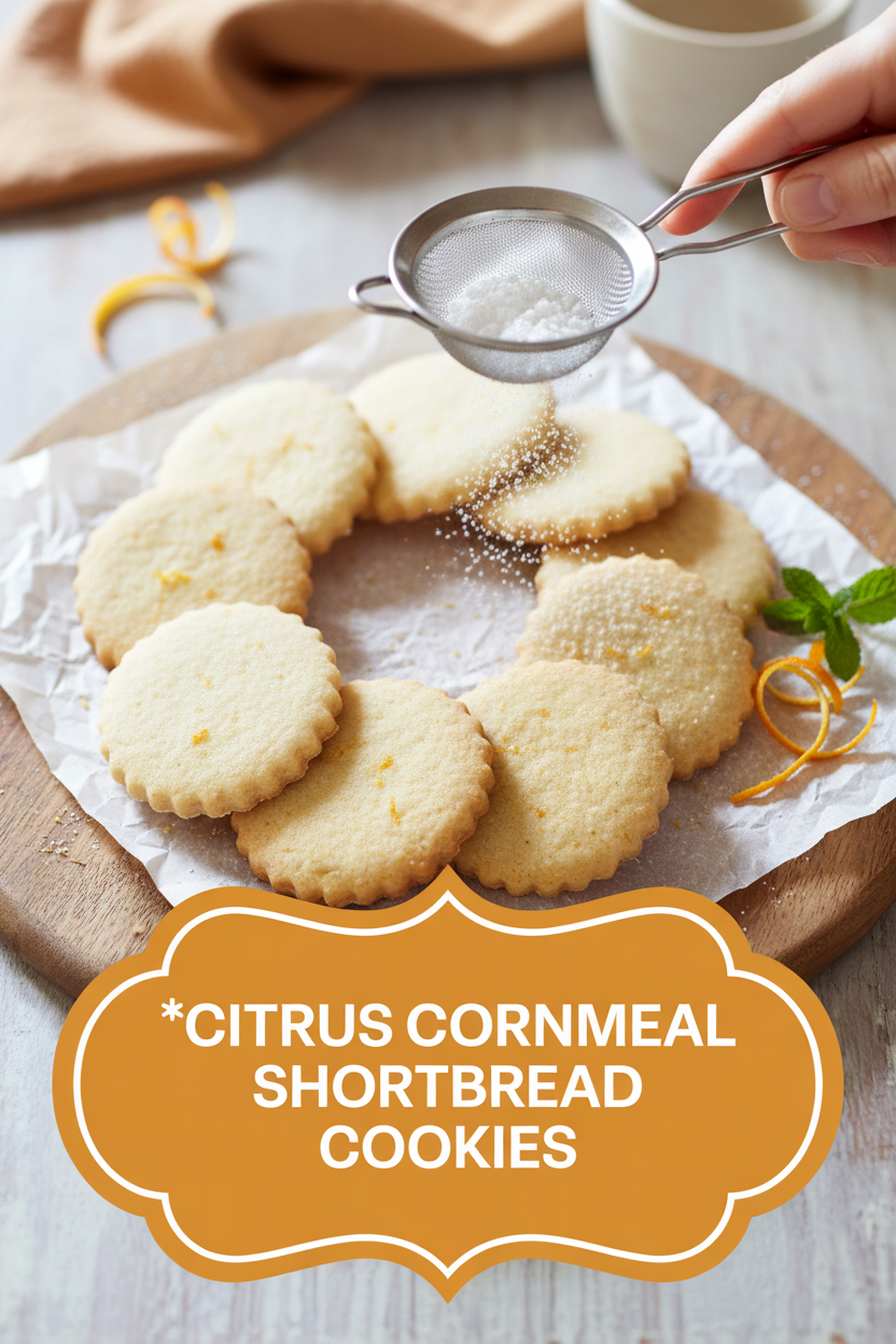 Citrus Cornmeal Shortbread Cookies