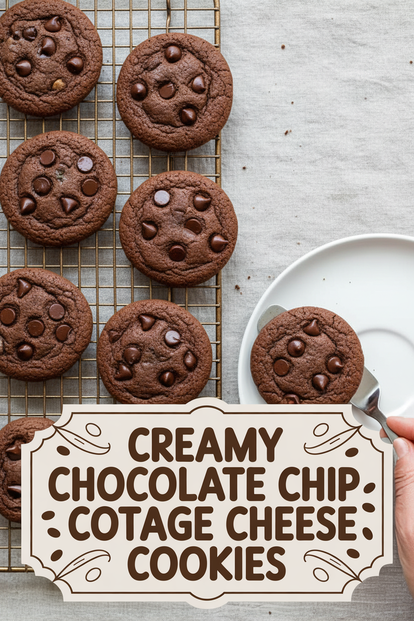 Creamy Chocolate Chip Cottage Cheese Cookies