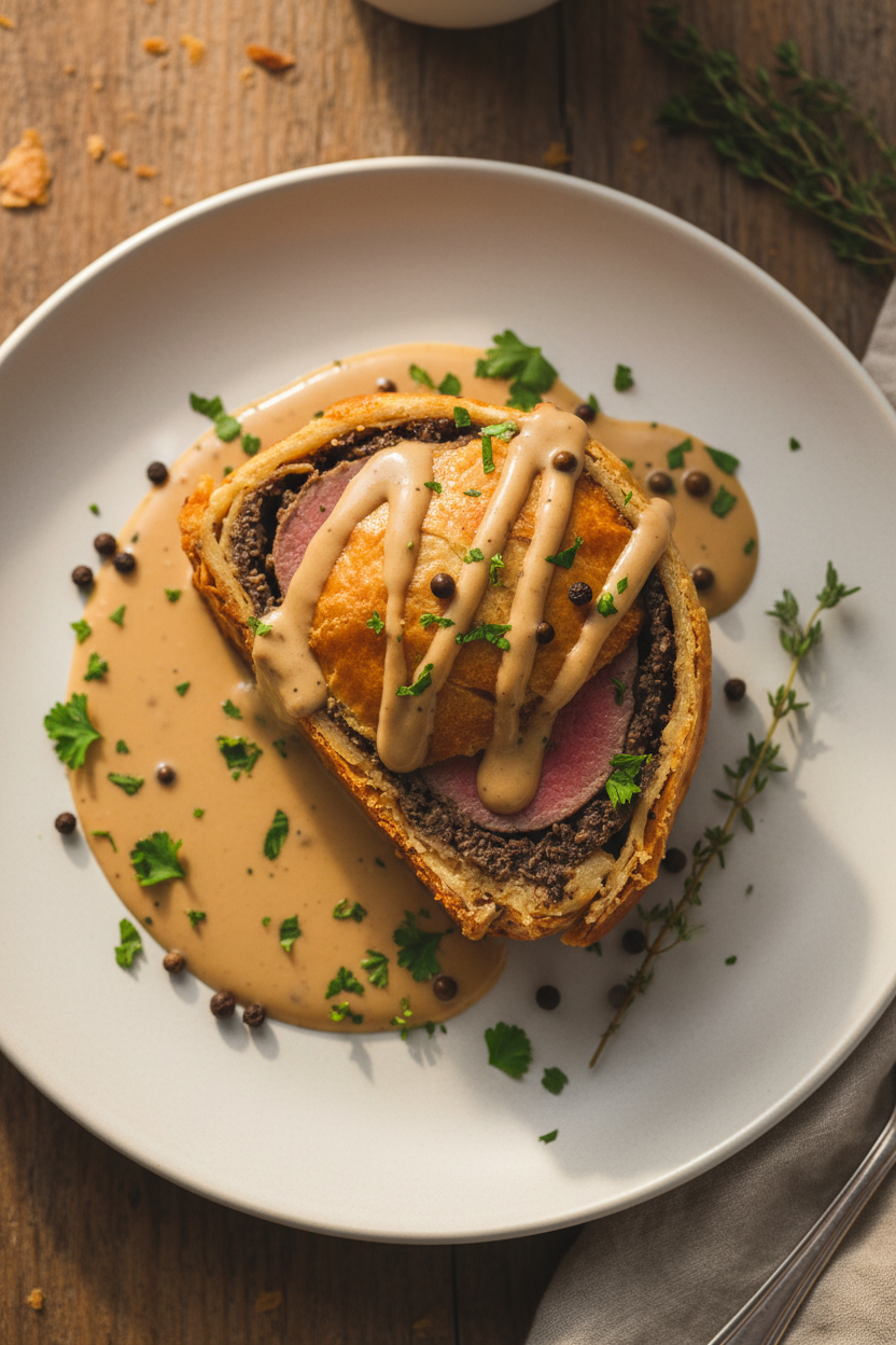 Creamy Peppercorn Sauce with Fresh Herbs