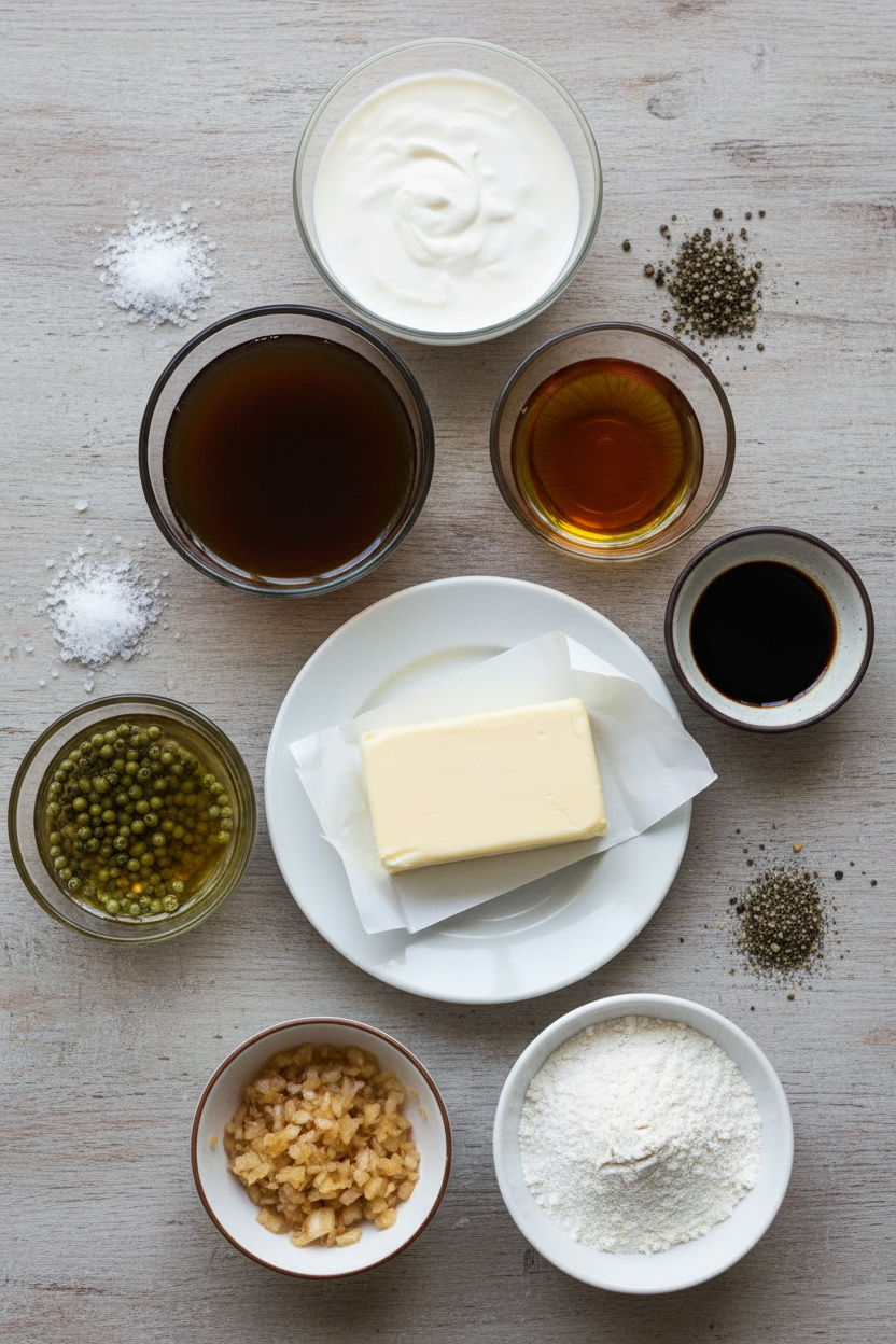 Creamy Peppercorn Sauce with Fresh Herbs